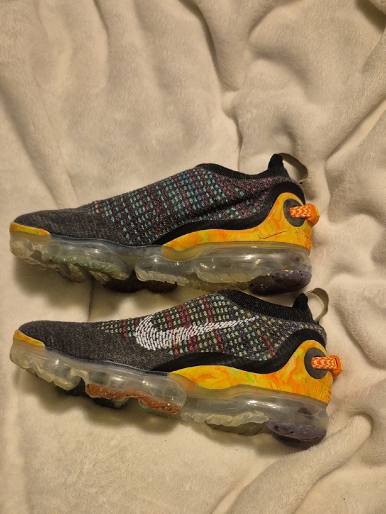 Nike Shoes - Nike Air VaporMax Flyknit Slip-On Sneakers - Black, Yellow & Multicolor